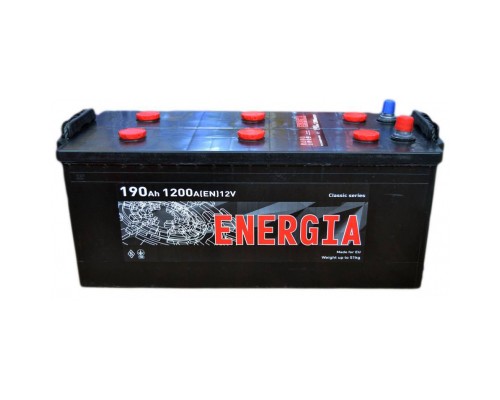 Акумулятор автомобільний ENERGIA 190Ah збоку (+/-) (000022395)