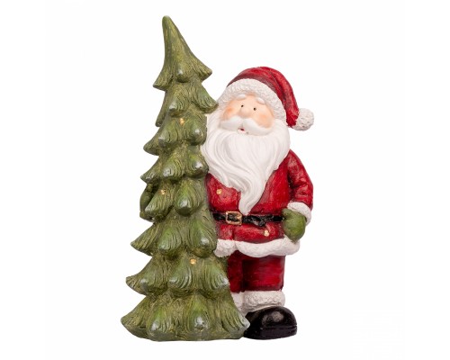 Новорічна фігурка Novogod`ko Дід Мороз біля ялинки, 45 см, LED (974205)