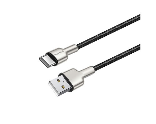 Дата кабель USB 2.0 AM to Type-C 1.0m head metal black ColorWay (CW-CBUC046-BK)