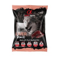 Ласощі для собак Alpha Spirit DOG Snacks Liver напіввологі з печінки, кубики 50 г (8436586310035)