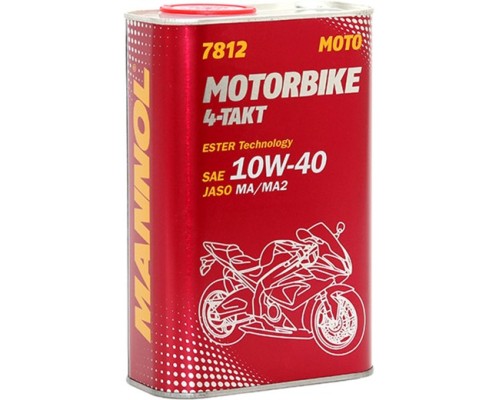 Моторна олива Mannol MOTORBIKE 4-TAKT 1л Metal 10W-40 (MN7812-1ME)