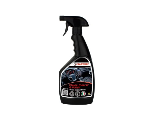 Автополіроль SAPFIRE Plastic Cleaner Polish - лимон 710мл (002838)