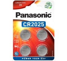 Батарейка Panasonic CR 2025 Lithium * 4 (CR-2025EL/4B) 