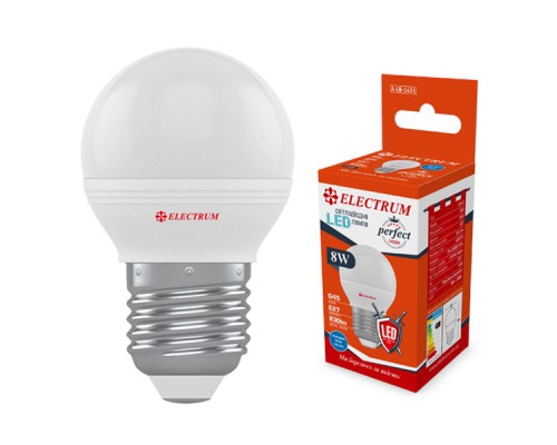 Лампочка Electrum D45 8W PA LB-32 E27 4000K PERFECT (A-LB-1431)
