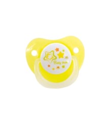 Пустушка Baby Team силіконова ортодонтична, 0-6 міс. (3001_зірочки)