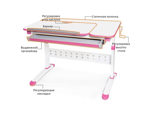 Парта Evo-kids Martin Pink (Evo-430 WP)