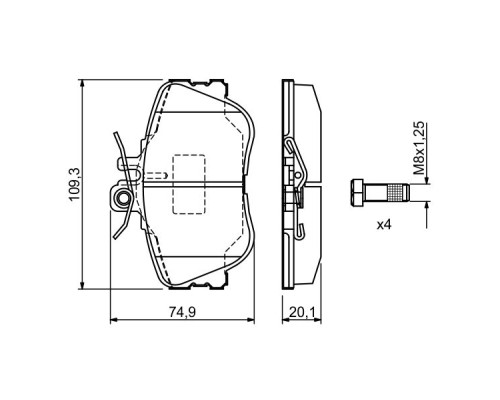 Гальмівні колодки Bosch 0 986 460 977