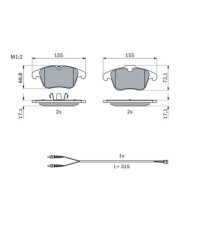 Гальмівні колодки Bosch 0 986 494 371