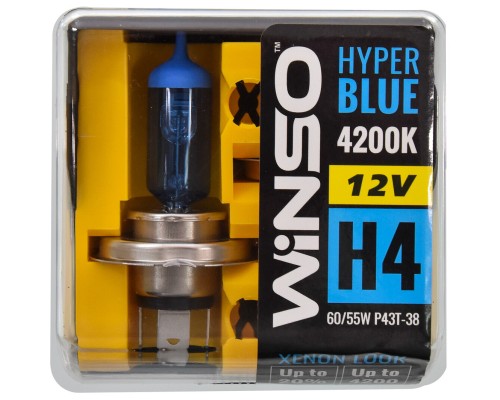 Автолампа WINSO H4 HYPER BLUE 4200K 60/55W (712450)