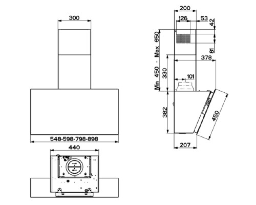 Витяжка кухонна Faber DAISY + BK A80