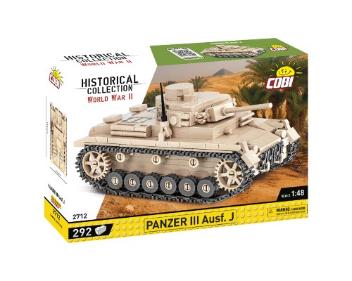 Конструктор Cobi Друга Світова Війна Танк Panzer III, 292 деталей (COBI-2712)