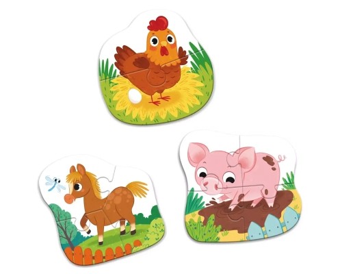 Пазл DoDo 3 в 1 День на фермі (300394)
