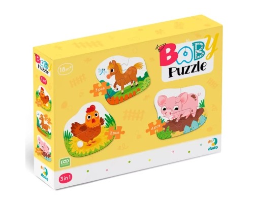 Пазл DoDo 3 в 1 День на фермі (300394)