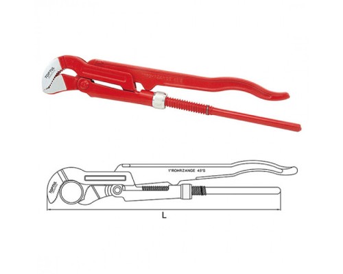 Ключ Toptul трубний газовий 65мм L560 (DDAD1A64)