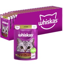 Вологий корм для кішок Whiskas Ягня в желе 85 г (5900951302176)