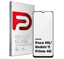 Скло захисне Armorstandart Full Glue Xiaomi Poco M5/Redmi 11 Prime 4G Black (ARM62957)