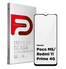 Скло захисне Armorstandart Full Glue Xiaomi Poco M5/Redmi 11 Prime 4G Black (ARM62957)