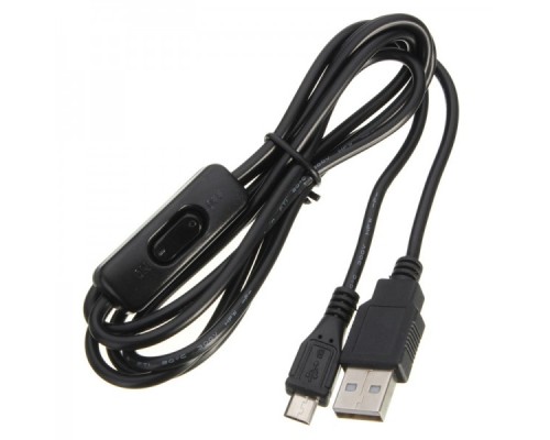 Додаткове обладнання для Мікро ПК Raspberry Pi кабель USB Type C з вимикачем, 1.5м для Pi 4B (RA607)