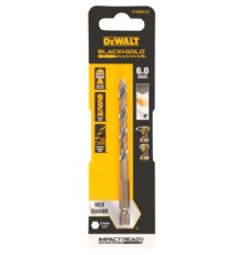 Свердло DeWALT по металу EXTREME IMPACT Black&Gold, HSS-G, 6 х 101,5 х 63 мм, 1 шт. (DT20608)