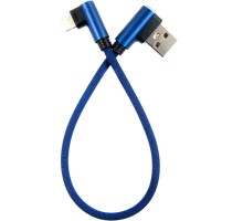 Дата кабель USB 2.0 AM to Lightning 0.25m blue Dengos (NTK-L-UG-SHRT-SET-BLUE)