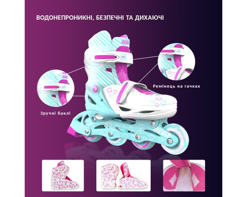 Роликові ковзани Neon Сombo Turquoise розмір 30-33 (NT09T4)