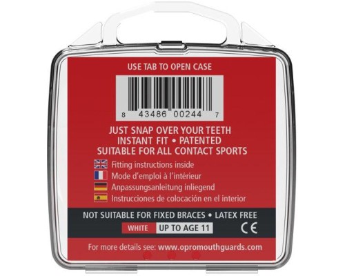 Капа Opro Snap-Fit дитяча (вік до 11) Clear (art.002143015) (SN_JR_Clear)