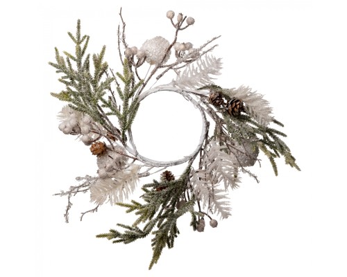 Різдвяний вінок YES! Fun з білими кулями, 11 см (974779)
