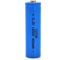 Акумулятор 14500 LiFePO4 (size AA), 400mAh, 3.2V, TipTop, blue Vipow (IFR14500-400mAhTT / 21438) 