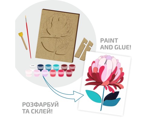 Набір для творчості Rosa Talent Картина 3D Чарівна квітка МДФ, 24,5 х 18,5 см (4823098540069)