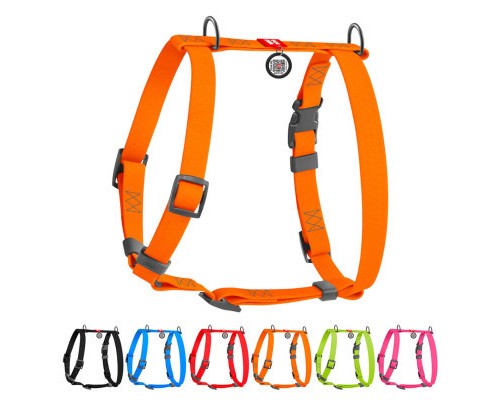 Шлея для собак WAUDOG Waterproof анатомічна Н-подібна S помаранчева (32944)
