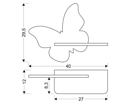 Світильник Candellux BUTTERFLY (21-85160)