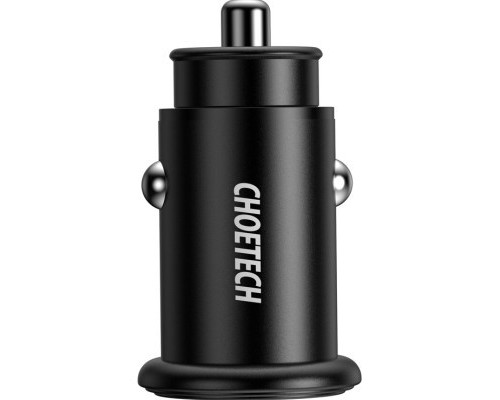Зарядний пристрій Choetech Car USB-A/USB-C 30W QC3.0/PD (TC0006-V2-BK)
