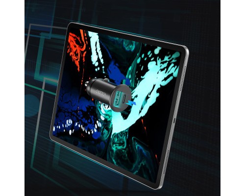 Зарядний пристрій Choetech Car USB-A/USB-C 30W QC3.0/PD (TC0006-V2-BK)