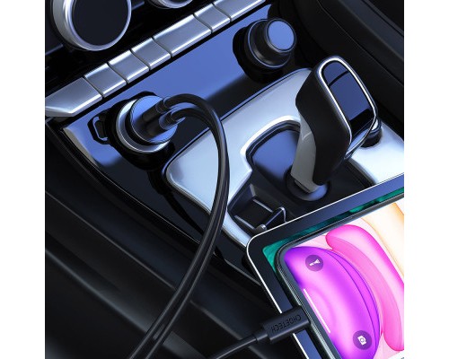 Зарядний пристрій Choetech Car USB-A/USB-C 30W QC3.0/PD (TC0006-V2-BK)
