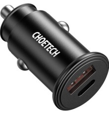 Зарядний пристрій Choetech Car USB-A/USB-C 30W QC3.0/PD (TC0006-V2-BK)