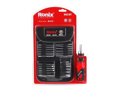 Викрутка Ronix з тріскачкою та набором біт 26 шт (RH-2721)
