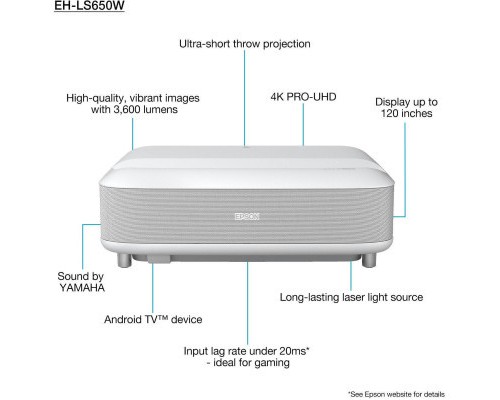 Проектор Epson EH-LS650W (V11HB07040)