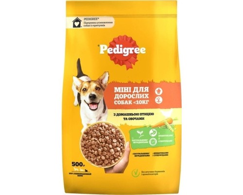 Сухий корм для собак Pedigree для малих порід з птицею та овочами 500 г (5998749143360)