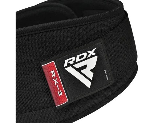 Атлетичний пояс RDX RX3 EVA Curve неопреновий Black XL (WBE-RX3B-XL)