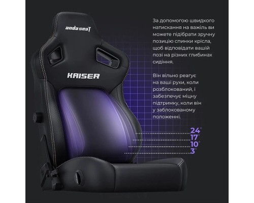 Крісло ігрове Anda Seat Kaiser 4 Fabric Size XL Black (AD12YDDC-XLL-20-B-CF)