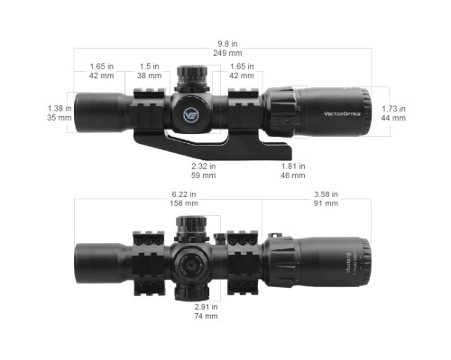Оптичний приціл Vector Optics Mustang GenII 1-4X30 (30 мм) Illum. SFP (SCOC-29)