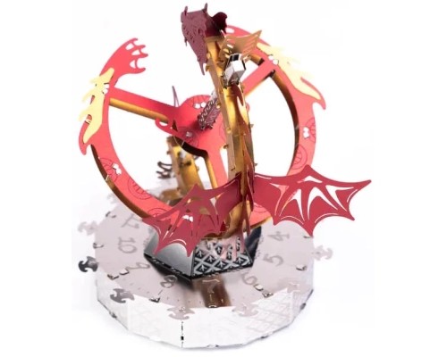 Конструктор Metal Time Колекцiйна модель Sun Chaser Dragon Stand Clock Сонячний годинник (MT025)