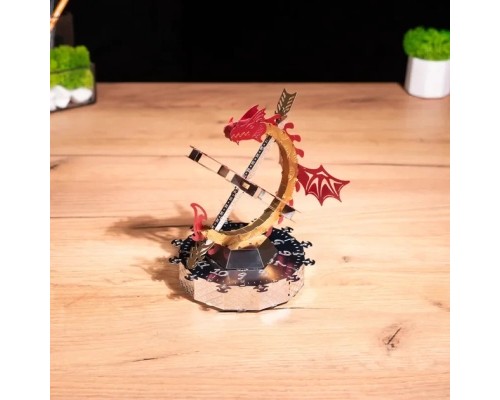 Конструктор Metal Time Колекцiйна модель Sun Chaser Dragon Stand Clock Сонячний годинник (MT025)