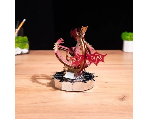 Конструктор Metal Time Колекцiйна модель Sun Chaser Dragon Stand Clock Сонячний годинник (MT025)