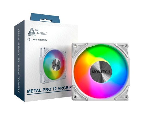 Кулер до корпусу MONTECH METAL PRO 12 ARGB PWM WHT