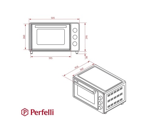 Електропіч Perfelli CLASSIC 37 GREY