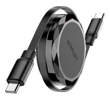 Дата кабель USB-C to USB-C 0.8m 60W dual retraction C13-03 Black Acefast (6974316280132)