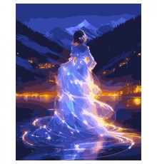 Картина по номерам Santi Сяюча краса, 40*50 см, LED підсвітка (955063)