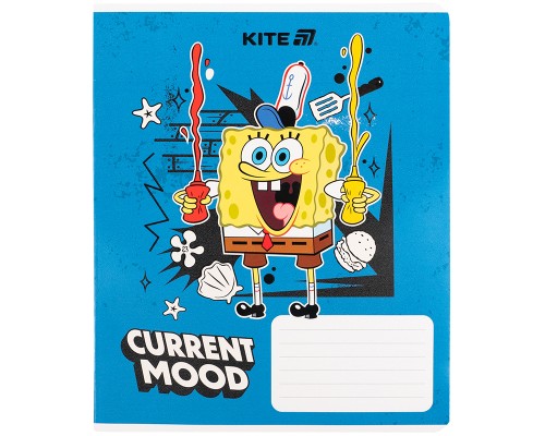 Зошит Kite SpongeBob SquarePants, 18 аркушів, клітинка (SB25-236)