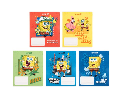 Зошит Kite SpongeBob SquarePants, 18 аркушів, клітинка (SB25-236)